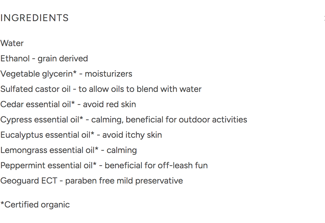 BLACK SHEEP ORGANICS LEMONGRASS & MINT OFF-LEASH DOG SPRAY