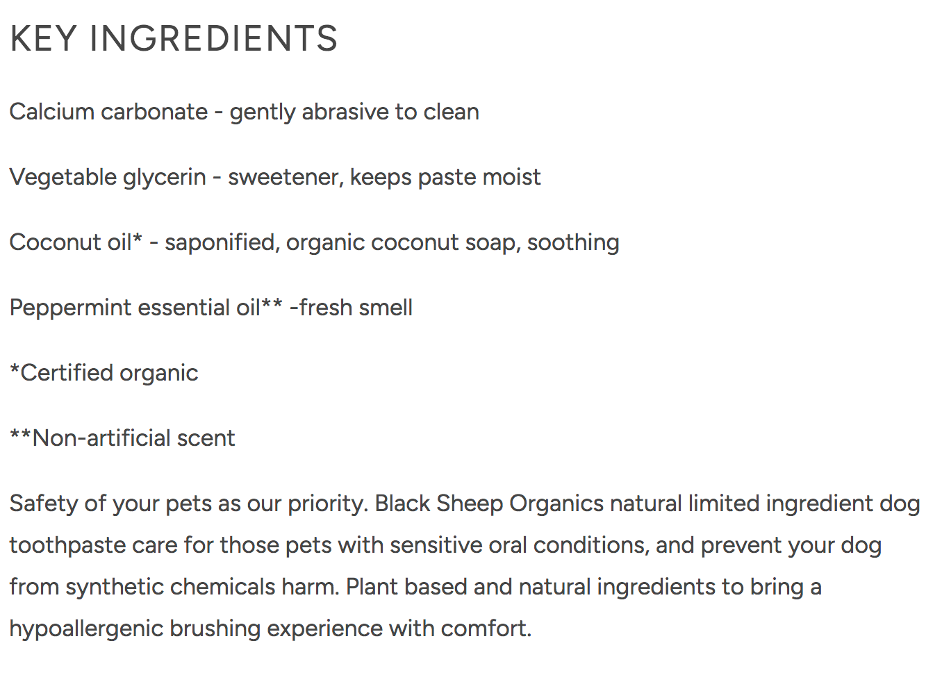 BLACK SHEEP ORGANICS TOOTHPASTE FOR DOGS
